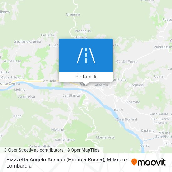 Mappa Piazzetta Angelo Ansaldi (Primula Rossa)