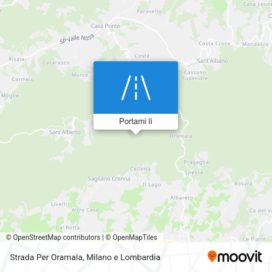 Mappa Strada Per Oramala