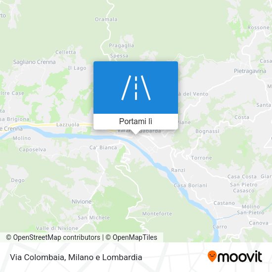 Mappa Via Colombaia