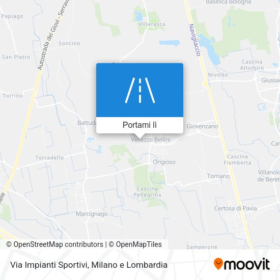 Mappa Via Impianti Sportivi
