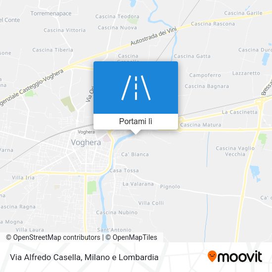 Mappa Via Alfredo Casella