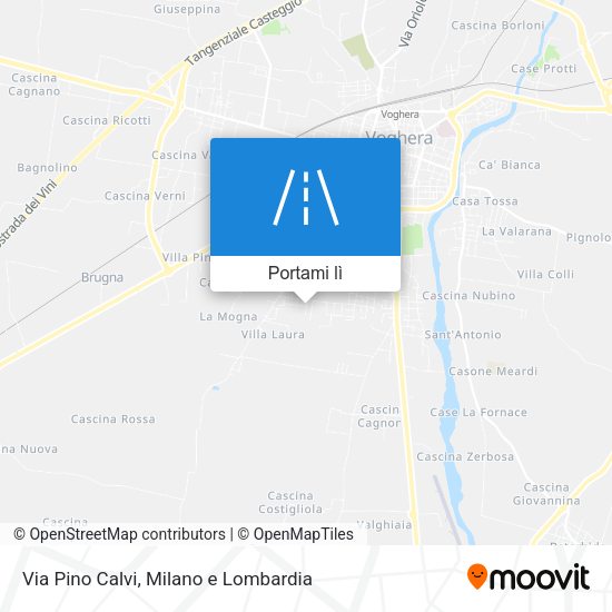 Mappa Via Pino Calvi