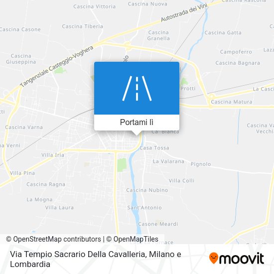 Mappa Via Tempio Sacrario Della Cavalleria