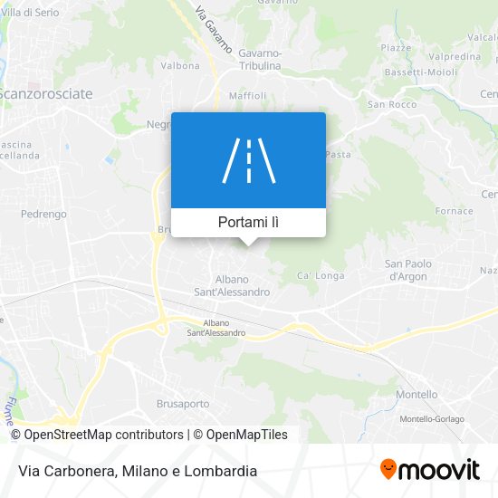 Mappa Via Carbonera