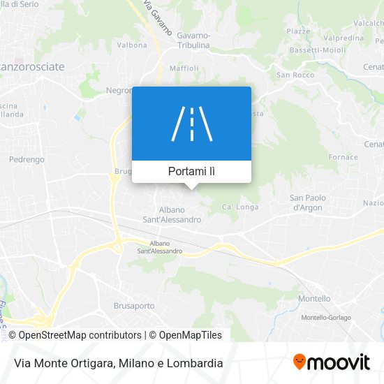 Mappa Via Monte Ortigara