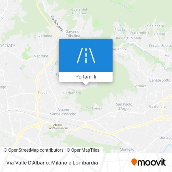 Mappa Via Valle D'Albano