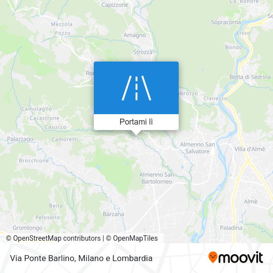 Mappa Via Ponte Barlino