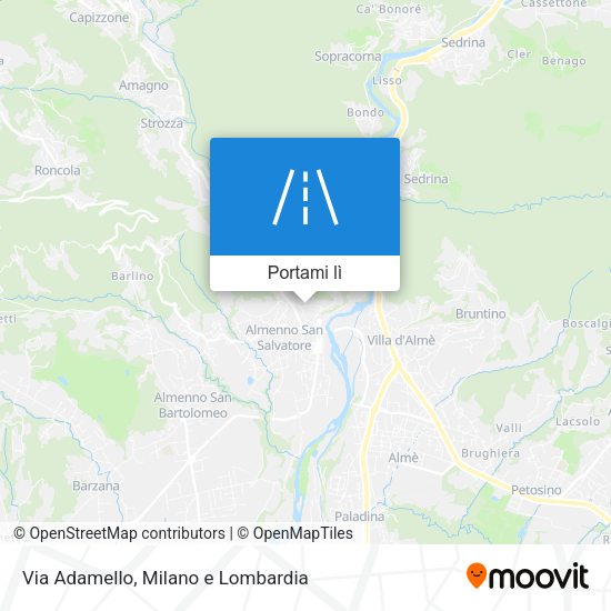 Mappa Via Adamello