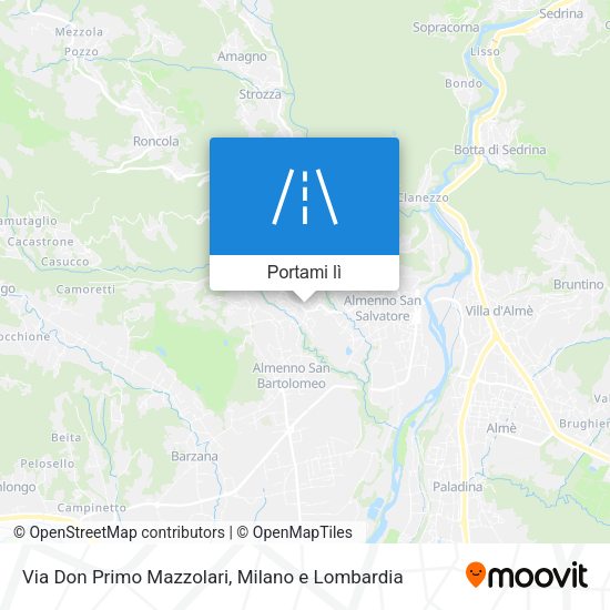 Mappa Via Don Primo Mazzolari