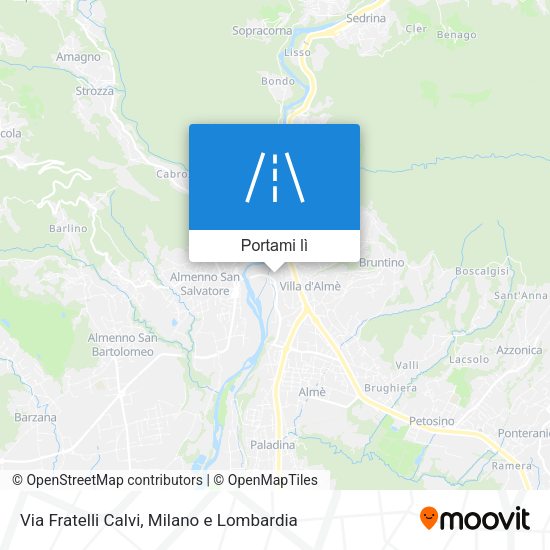 Mappa Via Fratelli Calvi