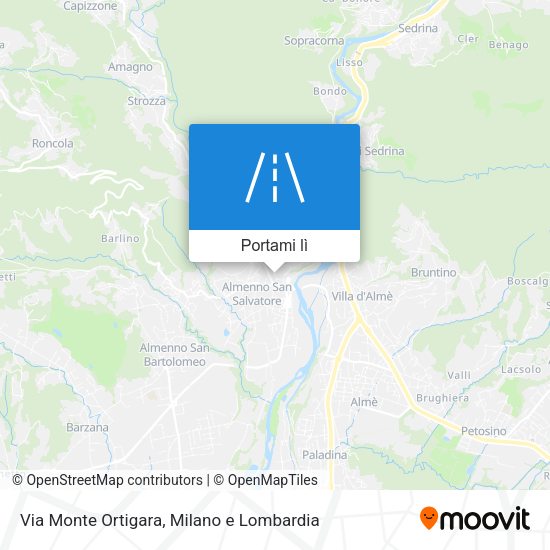 Mappa Via Monte Ortigara