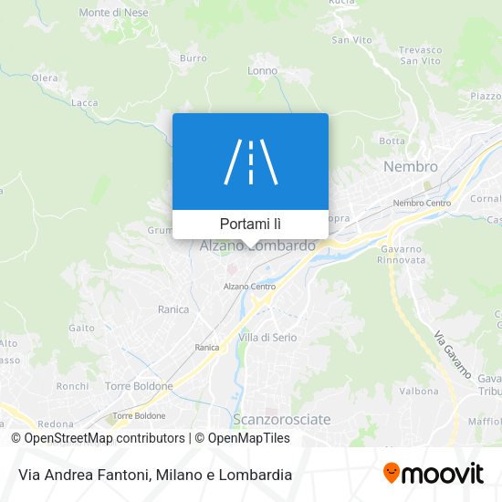 Mappa Via Andrea Fantoni