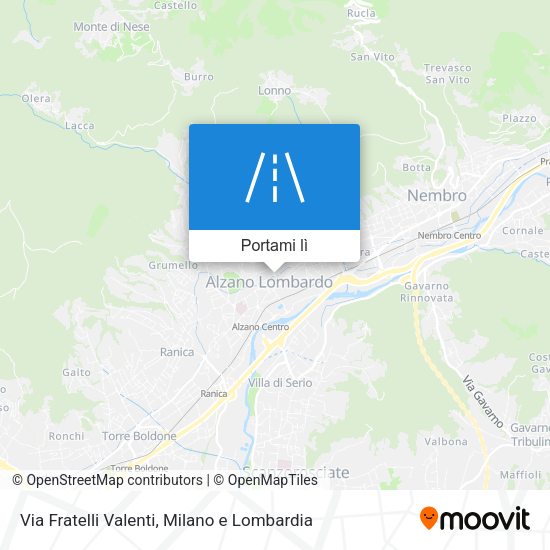 Mappa Via Fratelli Valenti