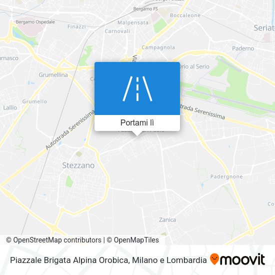 Mappa Piazzale Brigata Alpina Orobica