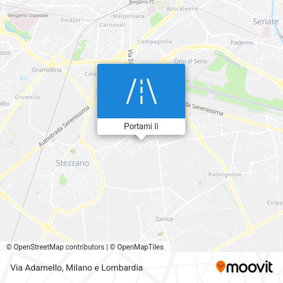 Mappa Via Adamello