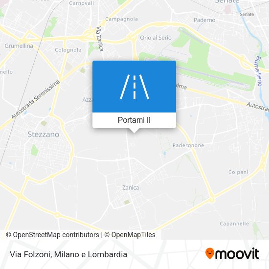 Mappa Via Folzoni
