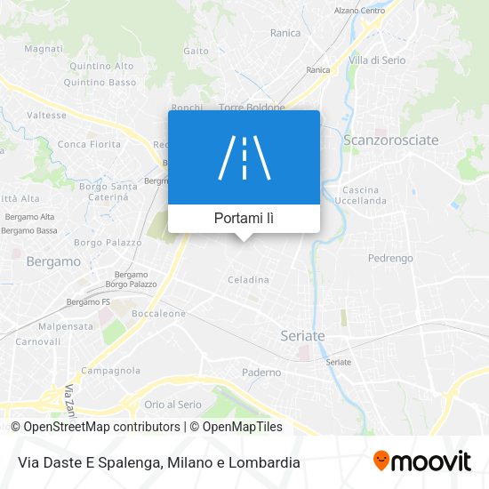 Mappa Via Daste E Spalenga
