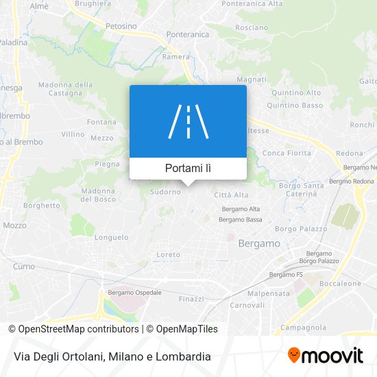 Mappa Via Degli Ortolani