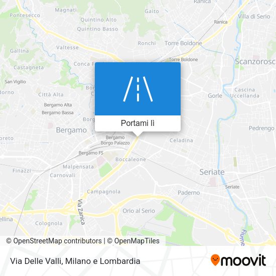 Mappa Via Delle Valli