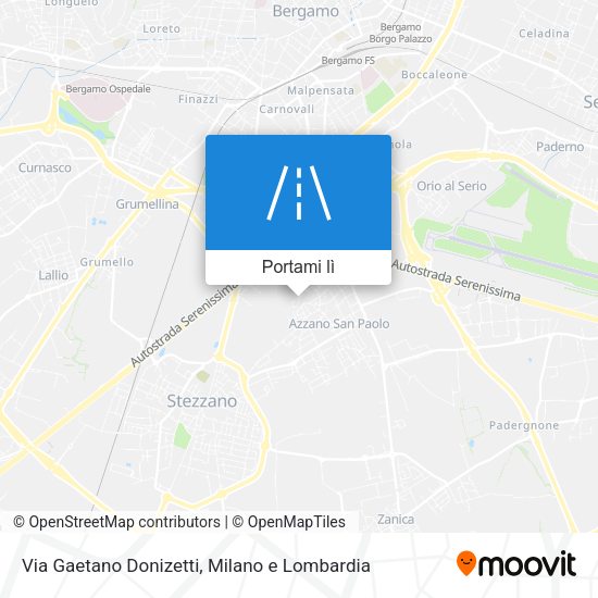 Mappa Via Gaetano Donizetti