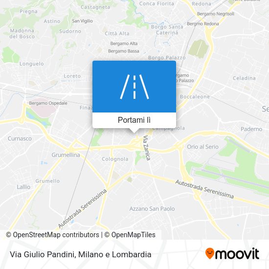 Mappa Via Giulio Pandini