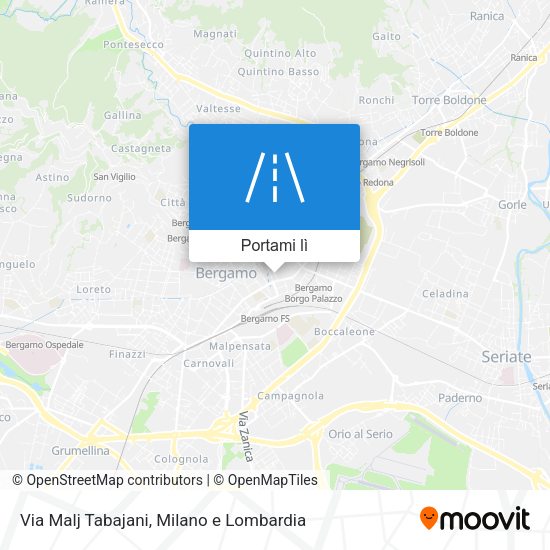 Mappa Via Malj Tabajani