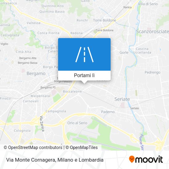 Mappa Via Monte Cornagera