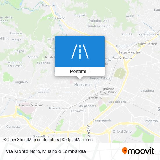 Mappa Via Monte Nero