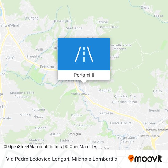 Mappa Via Padre Lodovico Longari