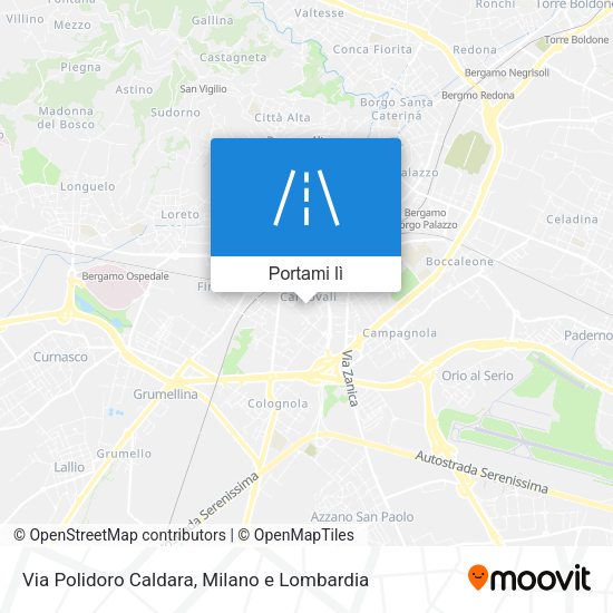 Mappa Via Polidoro Caldara