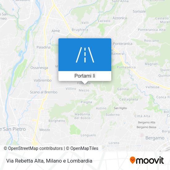 Mappa Via Rebetta Alta