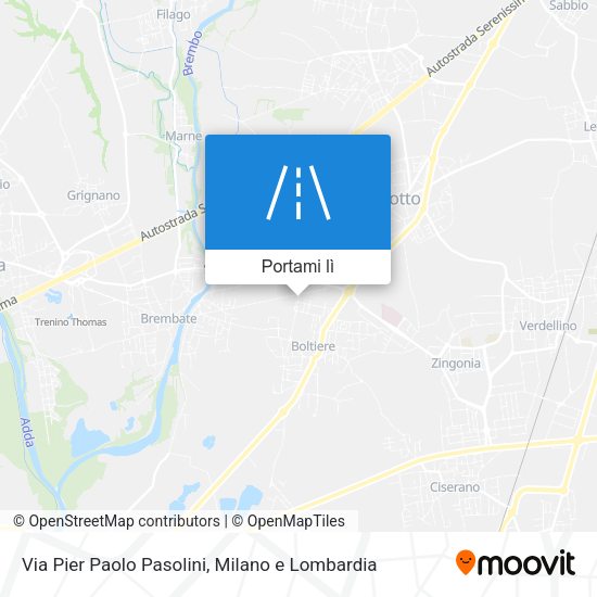 Mappa Via Pier Paolo Pasolini