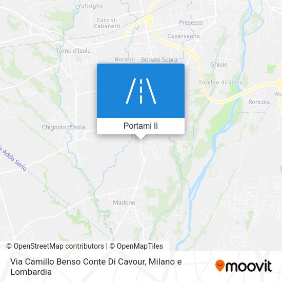 Mappa Via Camillo Benso Conte Di Cavour