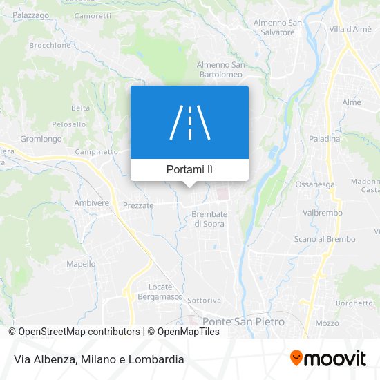 Mappa Via Albenza