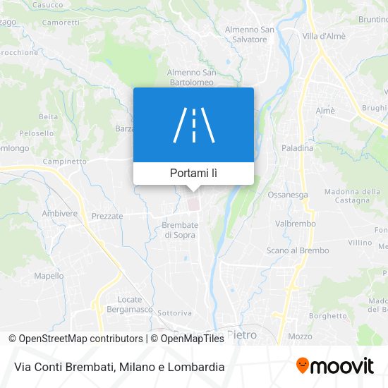 Mappa Via Conti Brembati