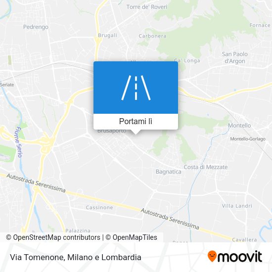 Mappa Via Tomenone