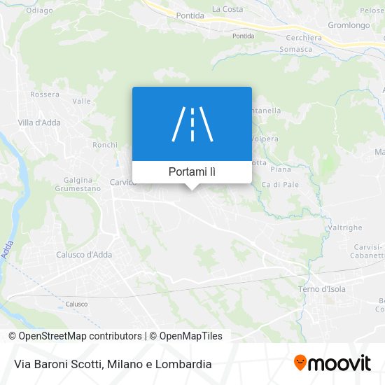 Mappa Via Baroni Scotti