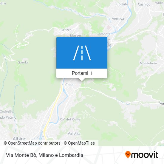 Mappa Via Monte Bò
