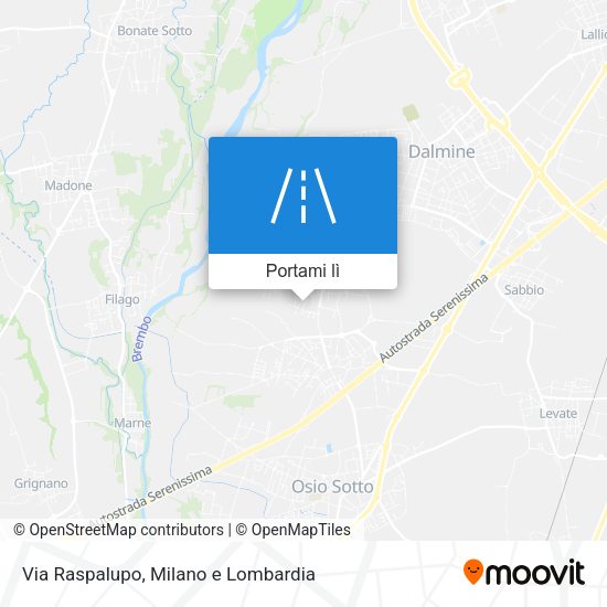 Mappa Via Raspalupo