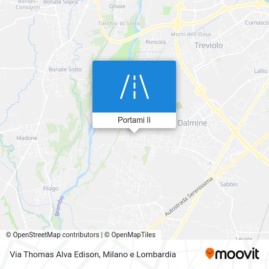 Mappa Via Thomas Alva Edison
