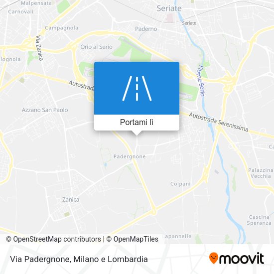Mappa Via Padergnone