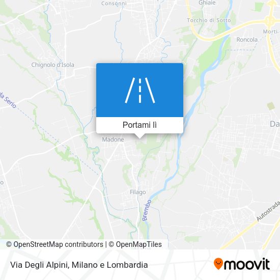 Mappa Via Degli Alpini