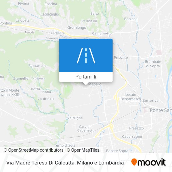 Mappa Via Madre Teresa Di Calcutta