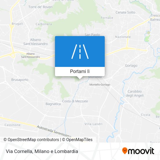 Mappa Via Cornella