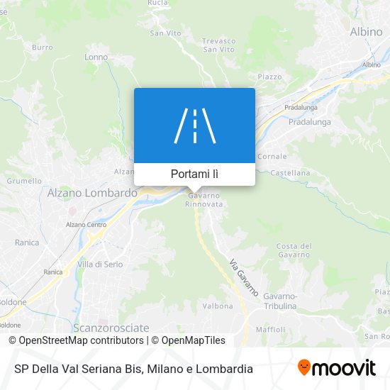 Mappa SP Della Val Seriana Bis