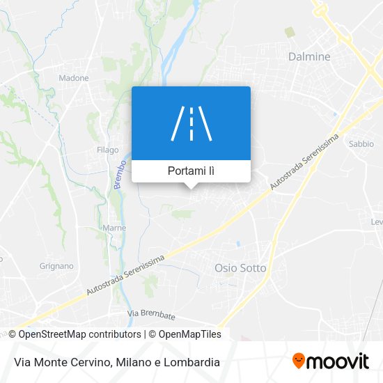 Mappa Via Monte Cervino