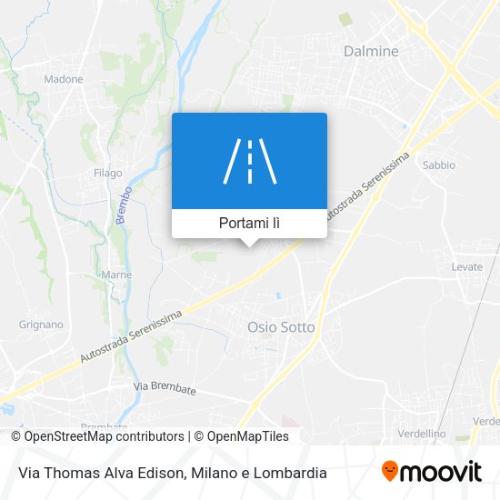 Mappa Via Thomas Alva Edison
