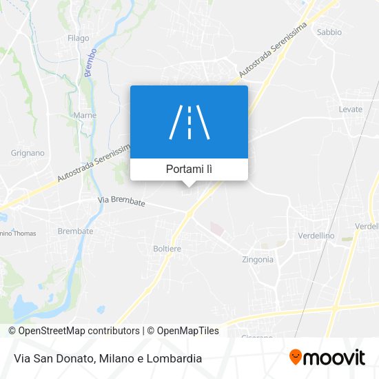 Mappa Via San Donato