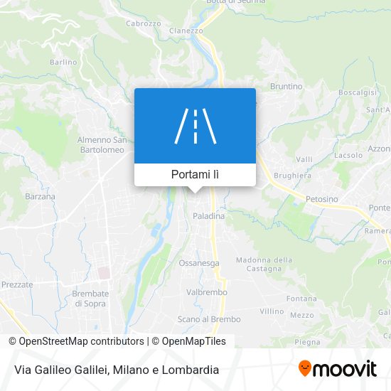 Mappa Via Galileo Galilei