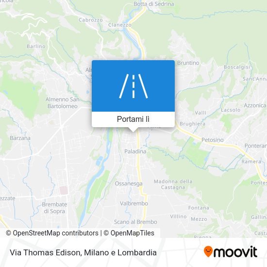 Mappa Via Thomas Edison
